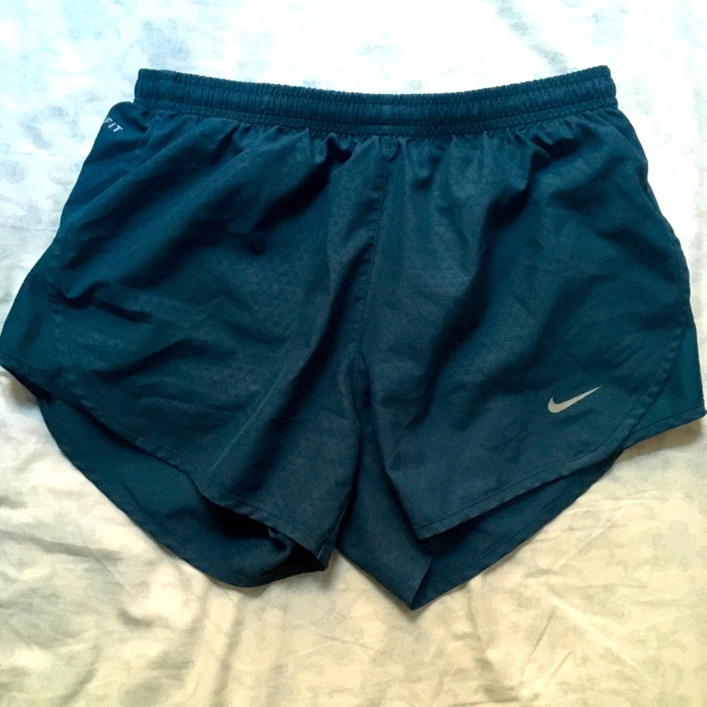 Nike Dri-Fit dark teal running shorts XS